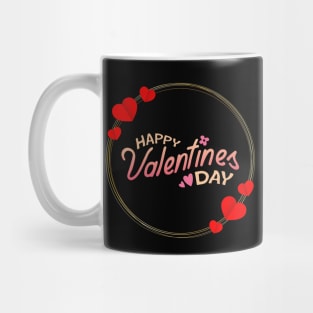 Happy Valentines Day- Ring With Hearts Mug